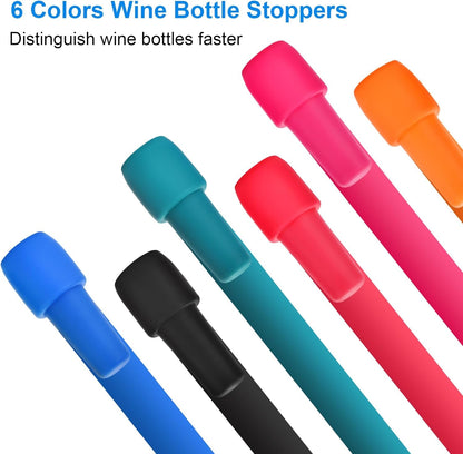 6 Pack Silicone Wine Stoppers, by  (Multicolor) | Wine Stoppers for Wine Bottles, Wine Seal Stopper Can Be Reused to Keep Wine Fresh4