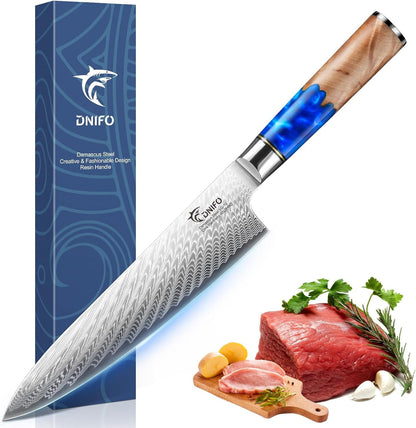 Japanese Chef Knife 8 Inch, VG10 Core Damascus Steel Kitchen Knife1