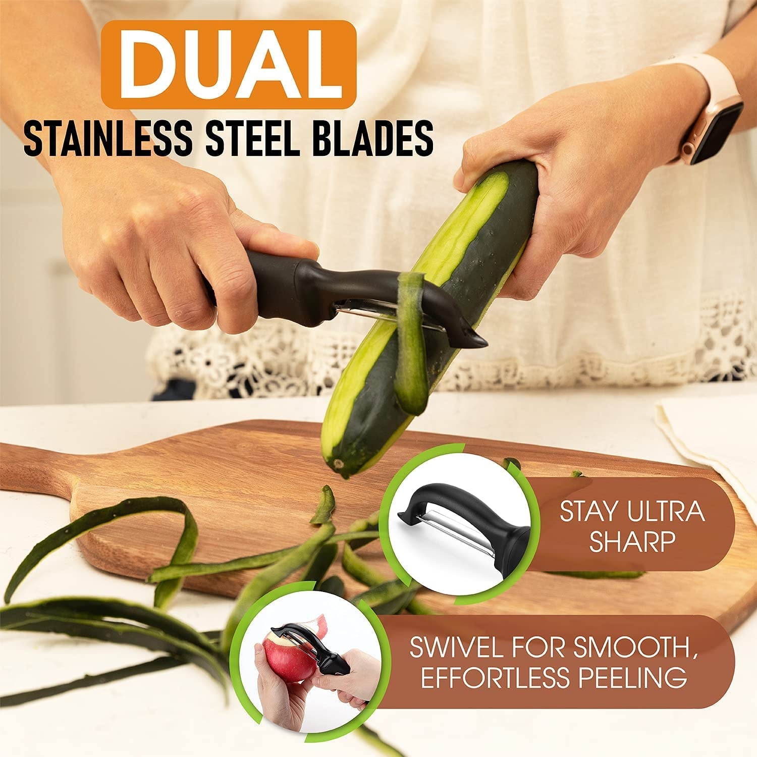 swivel-vegetable-peeler-for-kitchen-w-soft-grip-handle-black-premium-potato-peeler-w-ultra-sharp-stainless-steel-blades-multifunctional-veggie-peeler-for-apple-carrot-cucumber-fruit