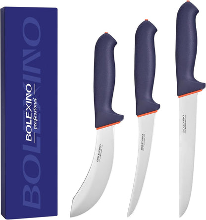 3 PCS Butcher Knife Set, Professional Meat Cutting Knives1
