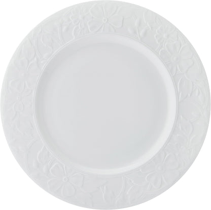 Claire Floral Bone China Lightweight Chip Resistant 12 Piece Dinnerware Set, Service for 4, White7