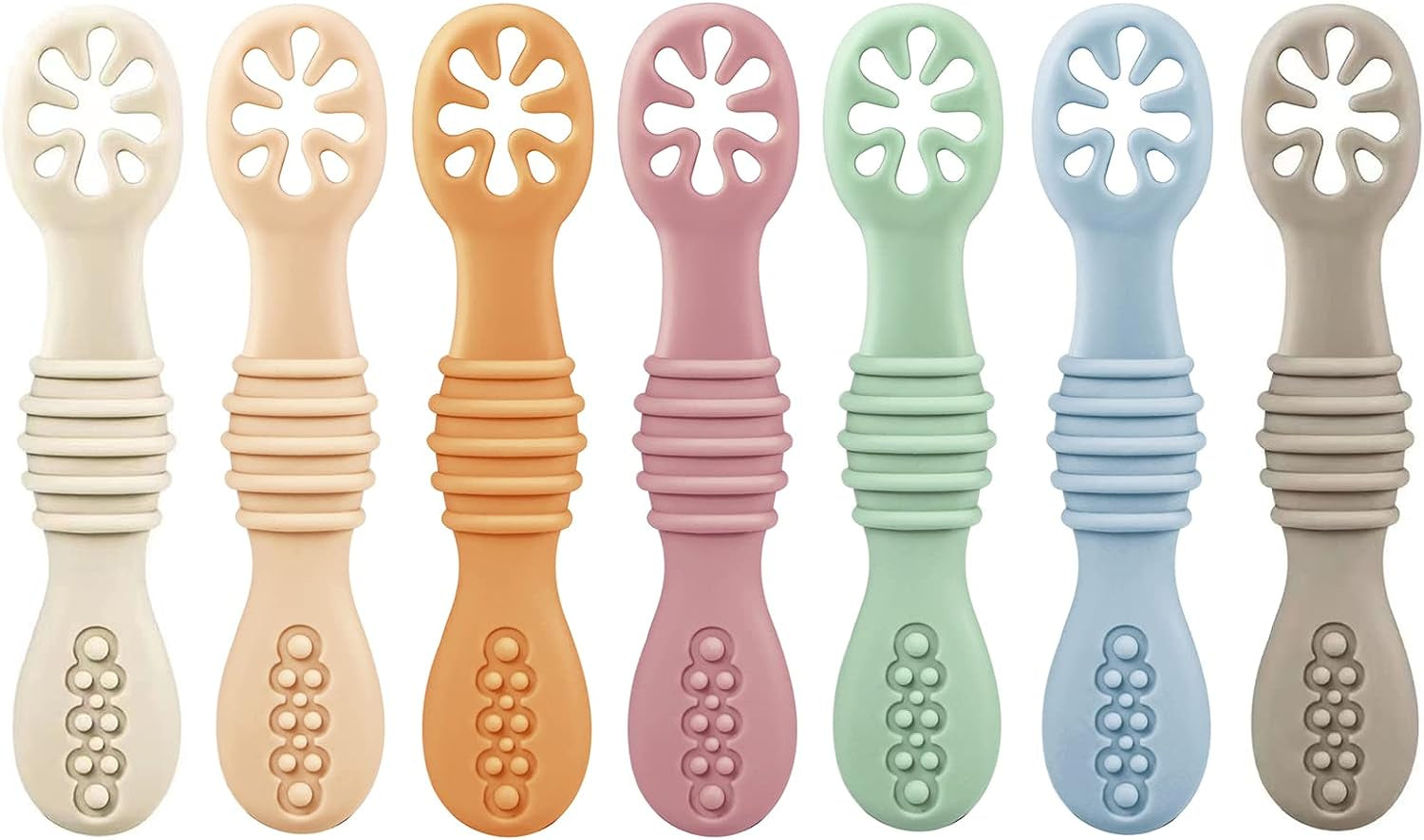 7-pack-silicone-baby-feeding-spoon-baby-led-weaning-supplies-toddler-infant-feeding-spoon-first-stage-bpa-free