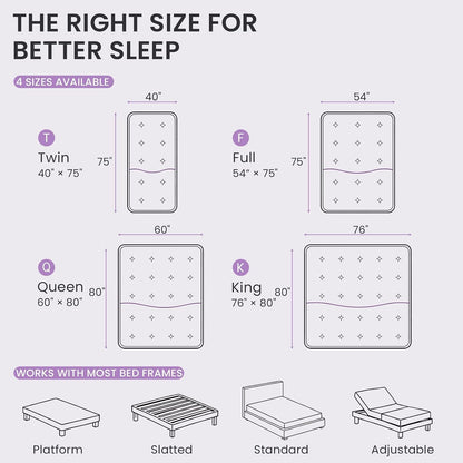 Full Size Mattress 12 Inch, Hybrid Mattress with Extra Back Support2