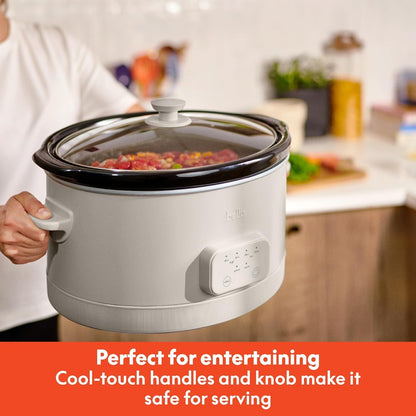 SAVOR 6Qt Programmable Non-Toxic Slow Cooker, Oatmilk6