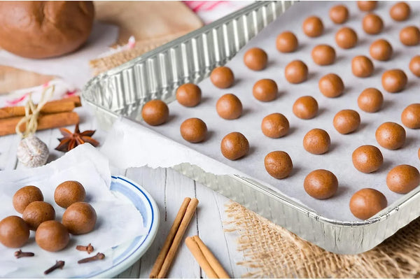 Aluminum Pans Half Size Textured Cookie Sheet 15 Count Durable Nonstick Baking Sheets 15.87" X 11" - Sheet Pan, Baking Tray, Cookie Sheets, Foil Pans, Foil Trays, Sheet Baking Pans5