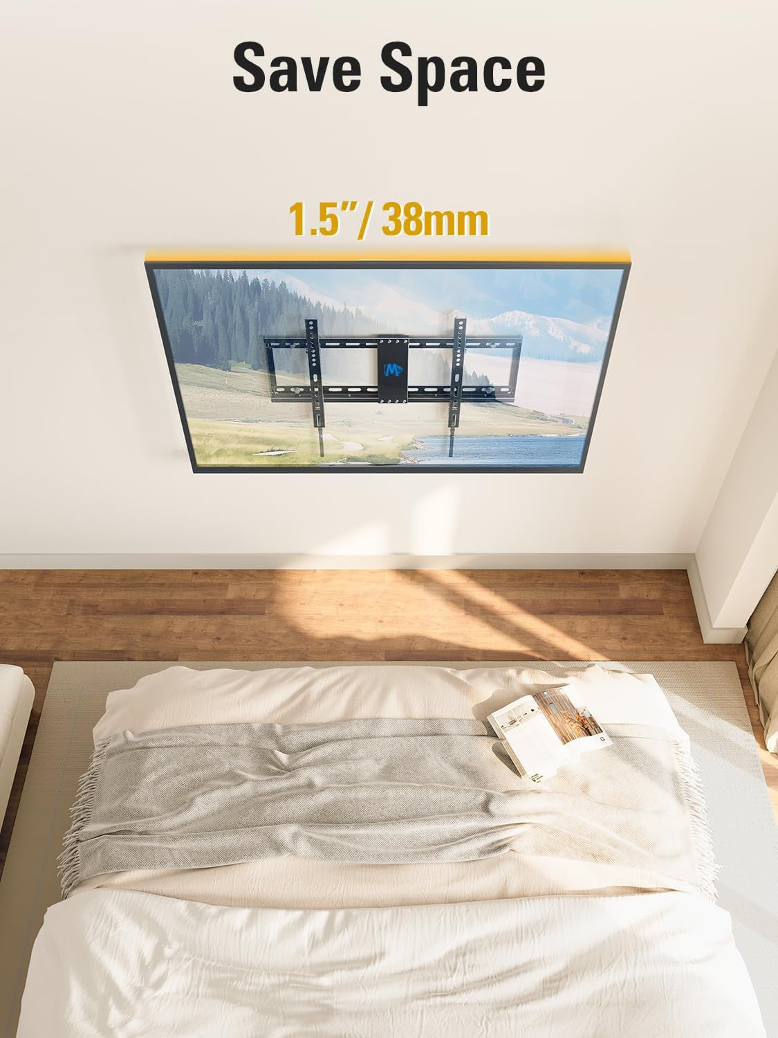 tilting-tv-wall-mount-for-most-37-90-inch-tvs-up-to-132lbs-low-profile-tv-mount-fits-16-18-24-studs-max-vesa-600x400mm-wall-mount-tv-bracket-with-quick-lock-release-md2268-lk