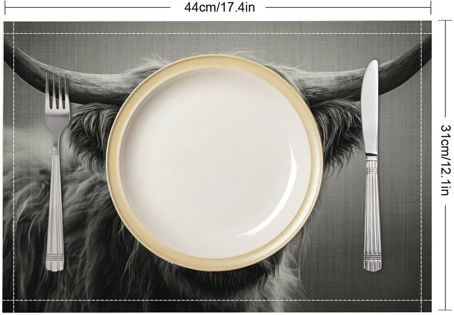 highland-cattle-placemats-set-of-4-farm-rustic-black-white-animals-western-rustic-art-printed-dining-table-mats-for-party-restaurant-home-kitchen-holiday-decor-18x12-inch