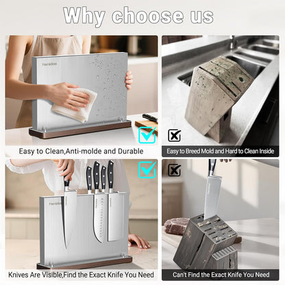 4PSC Knife Block Set with Magnetic Knife Block Holder, Ultra-Sharp Japanese Kitchen Knife Set, High-Carbon Steel Chef Knife Sets with Full Tang Handle Design4