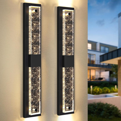 32‘’ Large Outdoor Wall Lights with Crystal Bubble Glass, 10W 3000K8