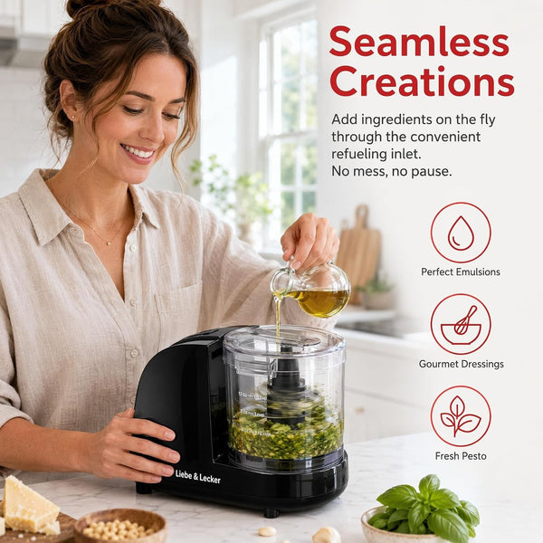 Mini Food Processor 1.5 Cup Electric Food Chopper | Vegetable Chopper for Onions Garlic Meat Food, Chopper Container for Dicing, Mincing & Puree, Dishwasher Safe Compact Size3