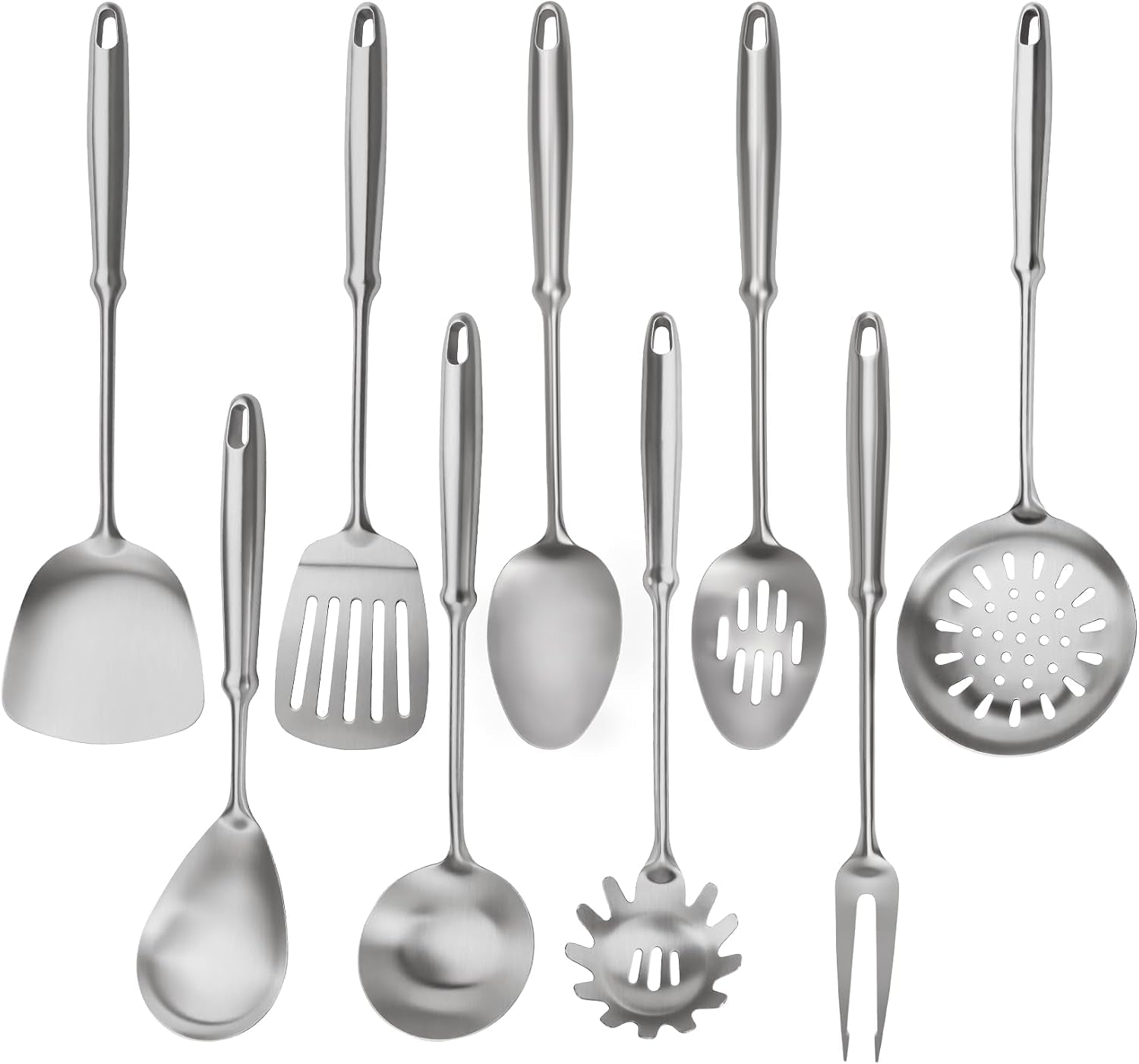 304-stainless-steel-cooking-utensils-set-9-pcs-metal-stainless-steel-kitchen-utensils-set-serving-spoon-spaghetti-spoon-skimmer-meat-fork-etc-dishwasher-safe