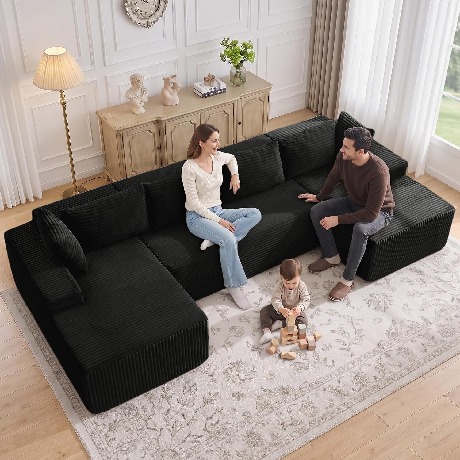 133-oversized-modular-sectional-sofa-u-shaped-boneless-couch-with-double-chaise-comfy-corduroy-cloud-couch-sectional-deep-seat-sectional-couches-for-living-room-no-assembly-required-black
