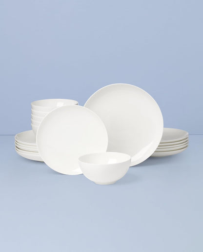 Studio 1414 Coupe Bone China 18-Piece Dinnerware Set for 62
