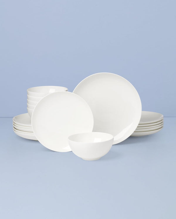 Studio 1414 Coupe Bone China 18-Piece Dinnerware Set for 62