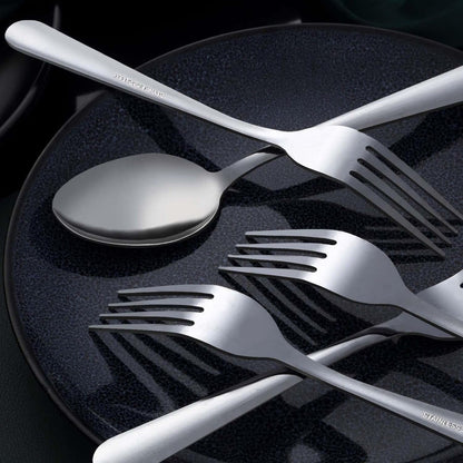 24 Pieces Dinner Spoons Set Silverware - 6.7 Inch Stainless Steel Spoon, Dessert, Table, Silverware Spoons Only for Home, Kitchen or Restaurant - Mirror Polished, Dishwasher Safe, Silver4