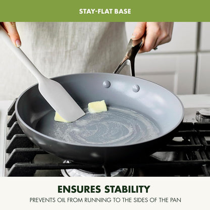 Valencia Pro 3 Piece (8", 9.5" & 11") Ceramic Nonstick Skillet Set | Frying Pans, Pfas-Free Nonstick, Induction Ready, All Cooktop Compatible, Hard Anodized, Gray, Dishwasher & Oven Safe to 600F8