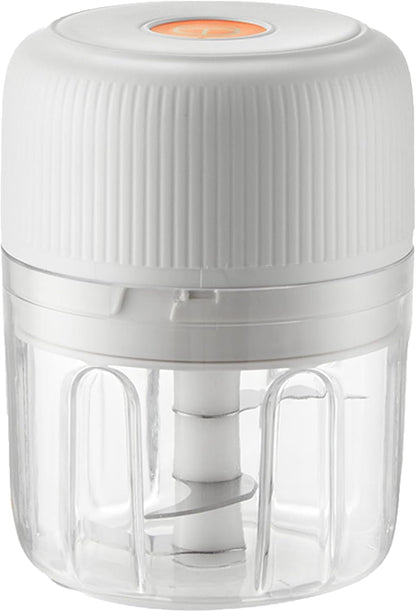 Electric Garlic Chopper, 250ML USB, Mini Vegetable Onion Chopper White Col1