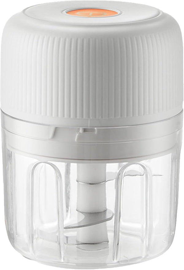 Electric Garlic Chopper, 250ML USB, Mini Vegetable Onion Chopper White Col1