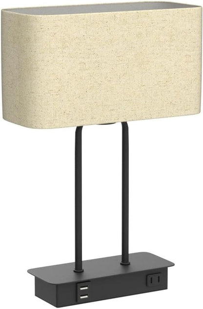 16’’ Table Lamp for Bedroom, Bedside Nightstand Lamp with LED Bulb4