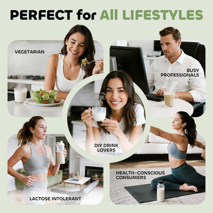 Nut Milk Maker Machine, Soy Milk & Oat Milk Maker with 8 Presets, High-Speed Blender, Auto-Clean, Delay Start, 33Oz Almond Milk Maker for Plant-Based & Dairy-Free Beverages, Green6