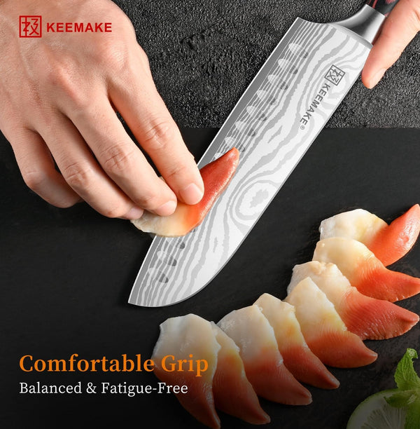 7" Santoku Knife, Razor Sharp Chef Knife with Ergonomic Handle6