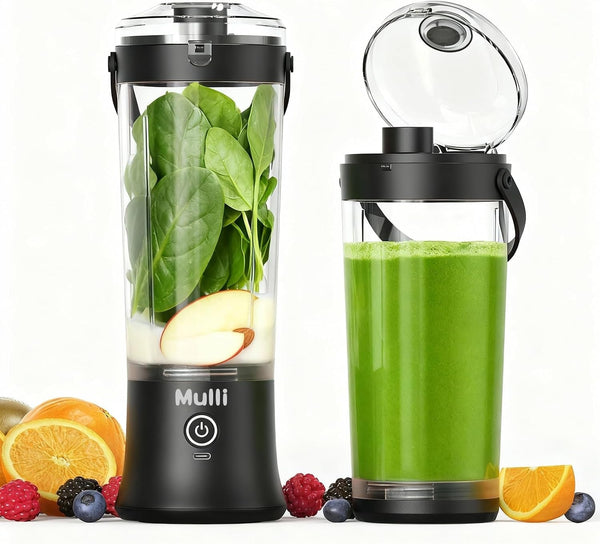 Portable Blender,17Oz Portable Blender for Shakes & Smoothies, USB-C Rechargeable, Bpa-Free, with Leak-Proof Lid & Straw Lid, Dishwasher Safe Cups1