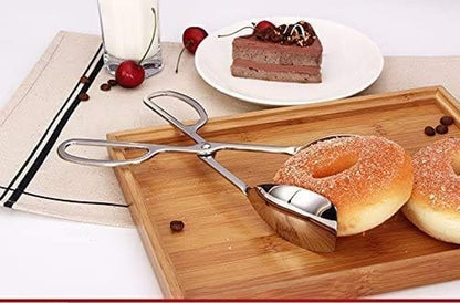 2-PACK Serving Tongs for Cooking Buffet Party Catering, Thickening Food Serving Cake Bread Kitchen Salad Tongs, Stainless Steel8