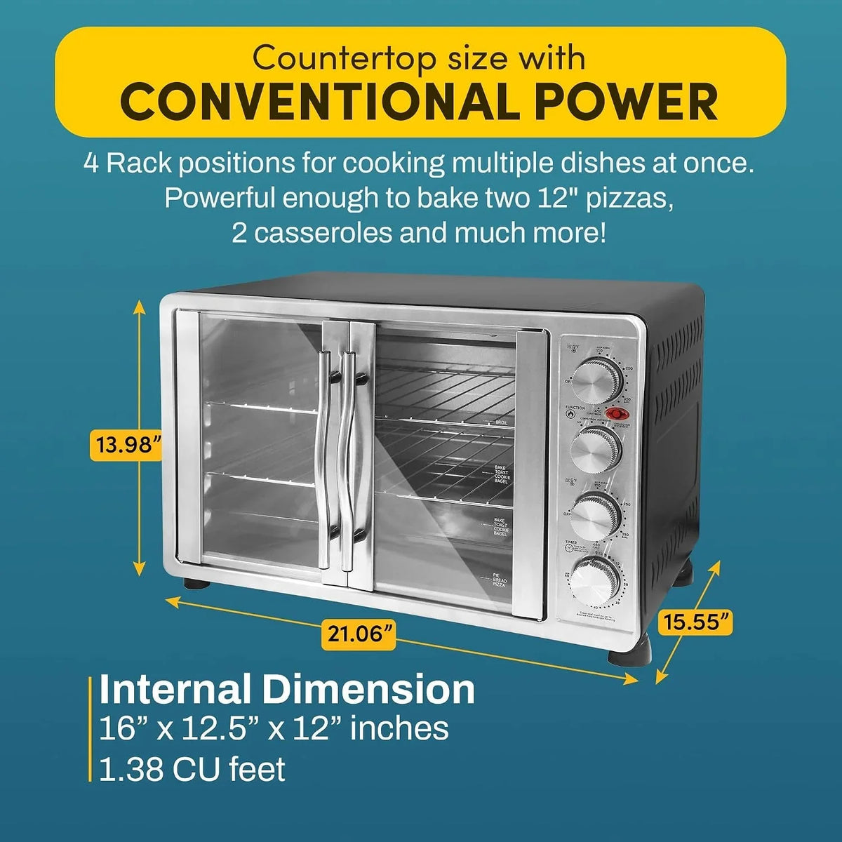 eto4510mx-french-door-convection-oven-47-5qt-stainless-steel-18-slice-capacity-4-control-knobs-for-bake-broil-toast-rotisserie-keep-warm-includes-2-x-14-pizza-racks