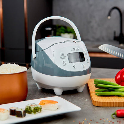 Panda Mini Rice Cooker with Ninja Ceramic Bowl and Advanced Fuzzy Logic (3.5 Cup, 0.63 Litre) 4 Rice Cooking Functions, 4 Multicooker Functions, Digital LED Display - 120V9