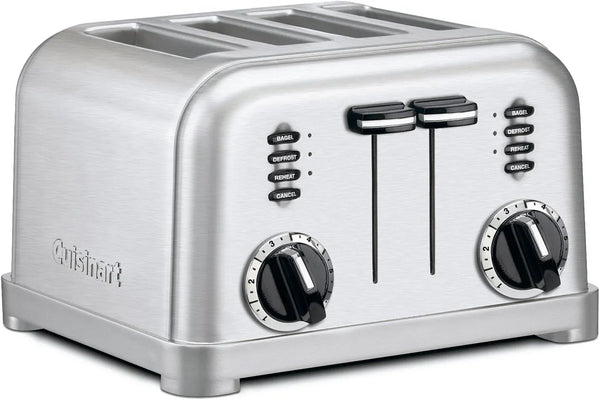 TOB-40N Custom Classic Toaster Oven Broiler, 17 Inch, Black & CPT-180P1 Metal Classic 4-Slice Toaster, Brushed Stainless6