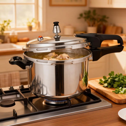 4.2 Quart Aluminum Pressure Cooker Stovetop Fast Cooking Pot Pressure Canner Compatible for Induction Cookers and Gas Stoves, Silver (4L)8