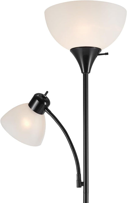 67135 72" Floor Lamp with Adjustable Reading Light, Bright, Easy-To-Assemble Torchiere for Bedroom, Living Room & Office - Space-Saving Slim Design6
