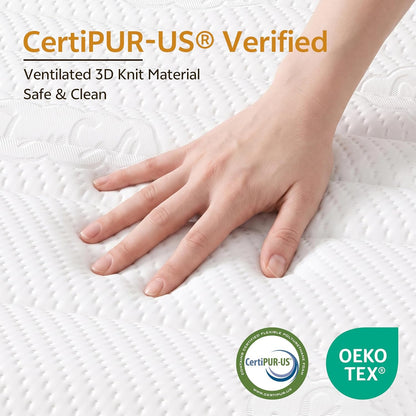Full Mattress, 12 Inch Cooling-Gel Memory Foam and Pocket Spring Hybrid Mattress, Full Size Mattress in a Box, Certipur-Us Certified, Medium Firm, Double Mattress | Pocket Springs, Motion Isolation, Pressure Relief, Certipur-Us Certified, in a Box, Medium Firm2