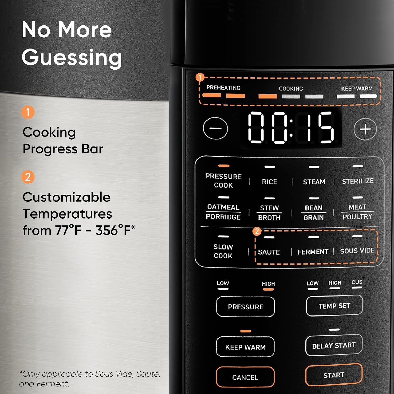 pressure-cooker-6qt-9-in-1-ceramic-coating-pot-12-safety-features-rice-cooker-slow-cook-sous-vide-saute-stainless-steel-1100w-silver