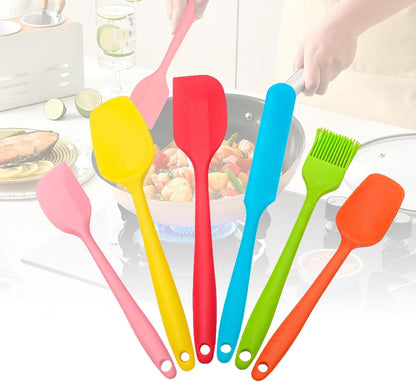 Silicone Spatula 6 Packs Food Grade Kitchen Utensils with Silicone Brush1