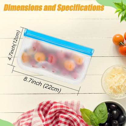 10 Pack Reusable Silicone Food Storage Bags, Leakproof Dishwasher Safe Reusable Freezer Bags for Food Containers, Lunch Bags for Sandwich, Snack, Marinate Meat, Salad Fruit2