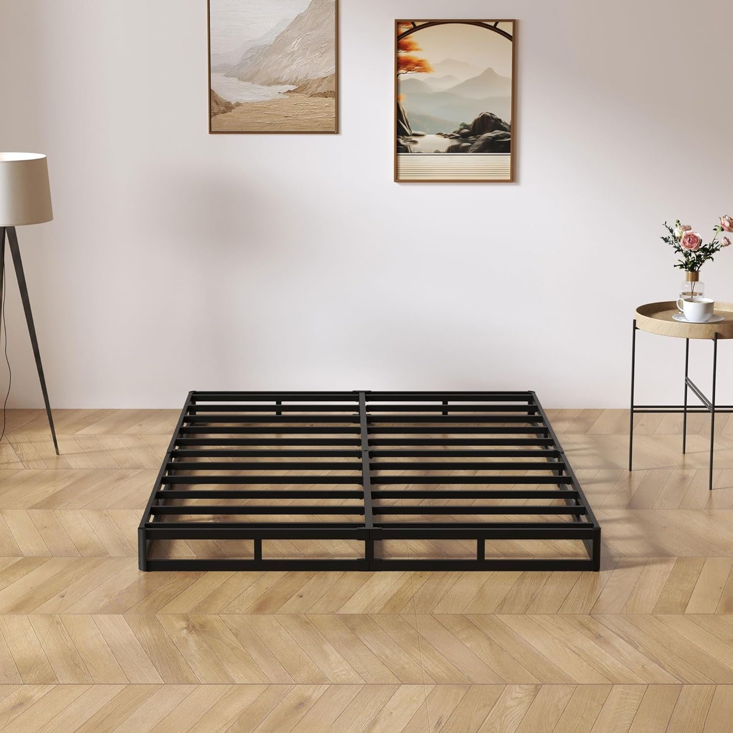 queen-size-box-springs-5-inch-low-profile-mattress-foundation-no-noise-heavy-duty-metal-basics-bed-base-with-clean-fabric-cover-easy-assembly