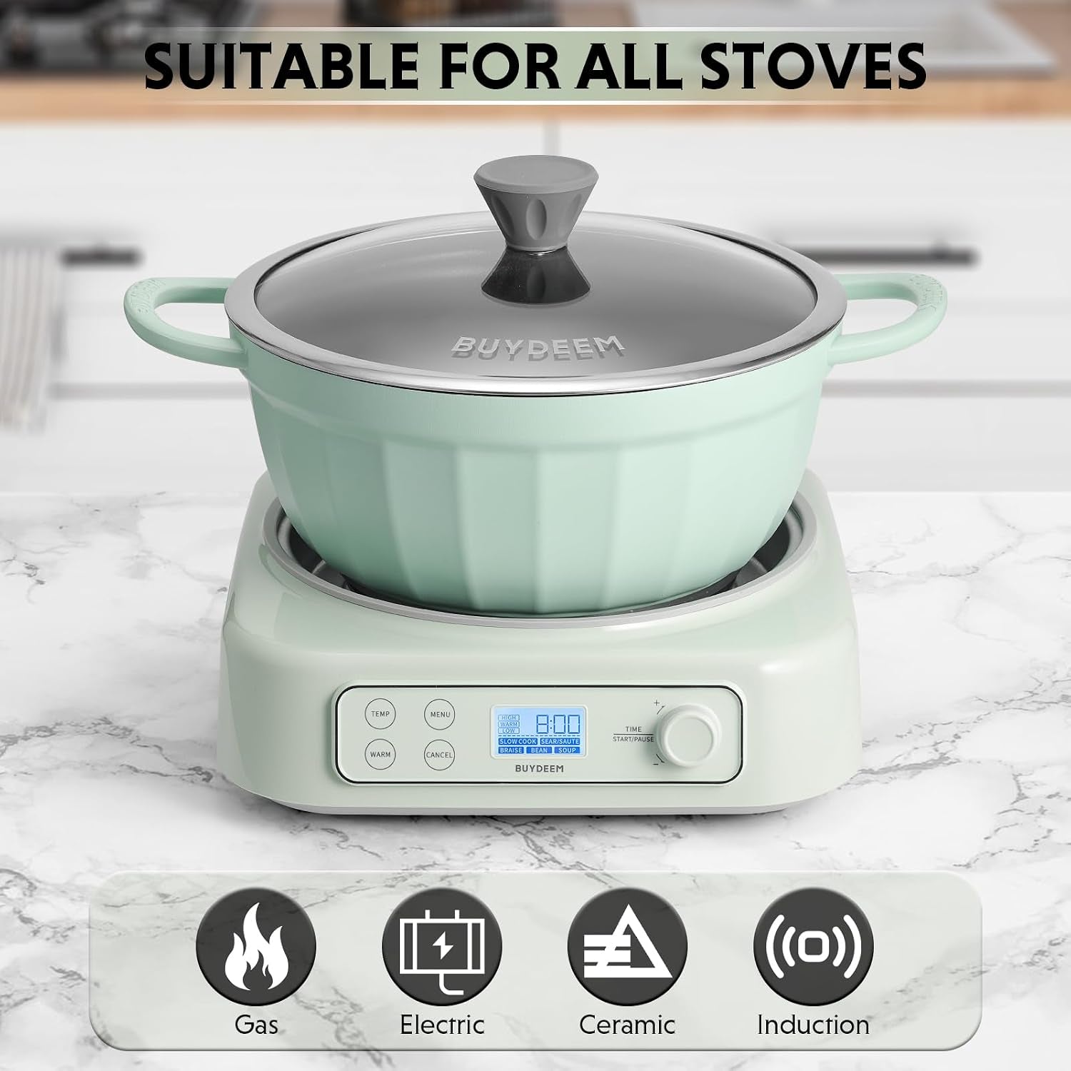 lp55-5-in-1-slow-cooker-with-removable-nonstick-stockpot-4-7qt-compatible-with-various-cookwares-two-temperature-controls-customized-time-settings-auto-keep-warm-for-2h-cozy-greenish
