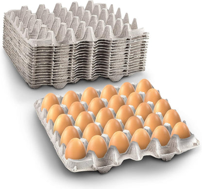 Biodegradable Pulp Fiber Egg Flats - 15 Pieces for Storing up to 30 Large or Small Eggs/Egg Crates That Make a Great Home for Roach Colony by2