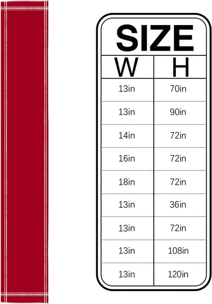 Red Table Runner Dresser Scarves, Farmhouse Red Dining Table Runners 36 Inches Long Linen Stripe Coffee Table Runner,Non-Slip Washable Table Setting Decor for Wedding Party Holiday Dinner6