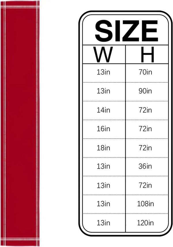 Red Table Runner Dresser Scarves, Farmhouse Red Dining Table Runners 36 Inches Long Linen Stripe Coffee Table Runner,Non-Slip Washable Table Setting Decor for Wedding Party Holiday Dinner6