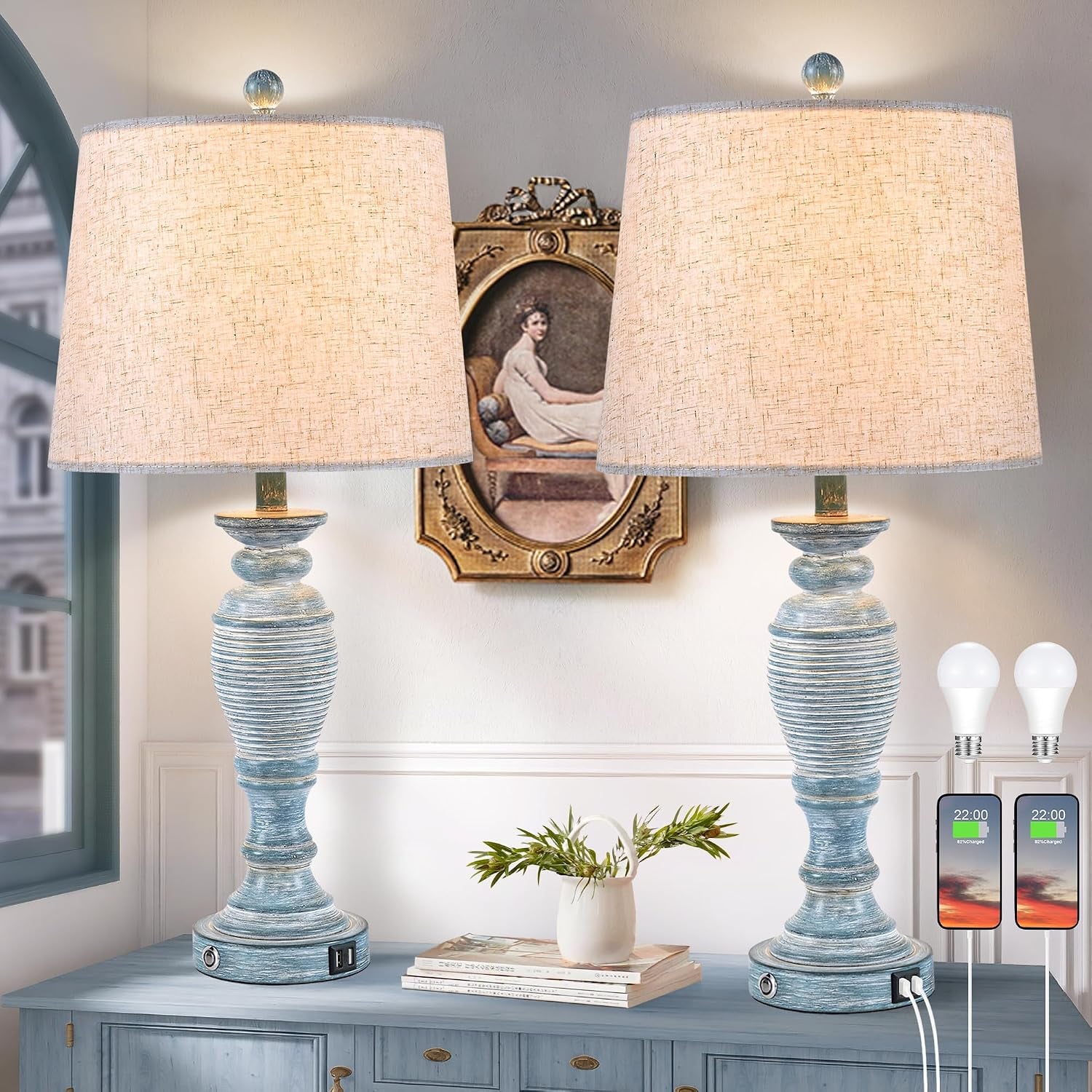 27-7-farmhouse-table-lamps-for-living-room-blue-white-set-of-2