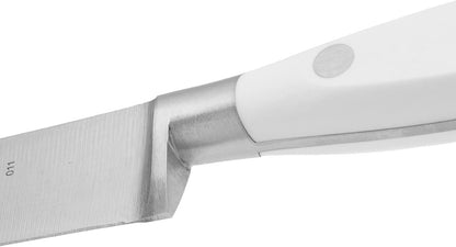 Forged Knife 8 Inch Nitrum Stainless Steel and 200 Mm Blade. Sharp Knife to Meat and Fish. Ergonomic Polyoxymethylene POM Handle. Series Riviera Blanc. Color White5