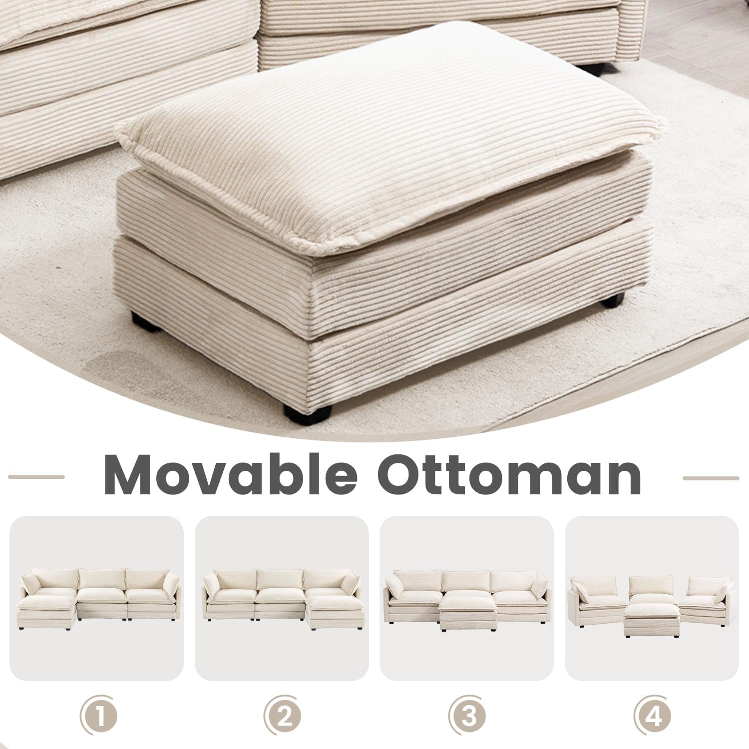 112-modular-sectional-cloud-couch-with-movable-ottoman-4-seat-modern-corduroy-sofa-deep-seat-l-shaped-couch-for-living-room-bedroom-apartment-beige