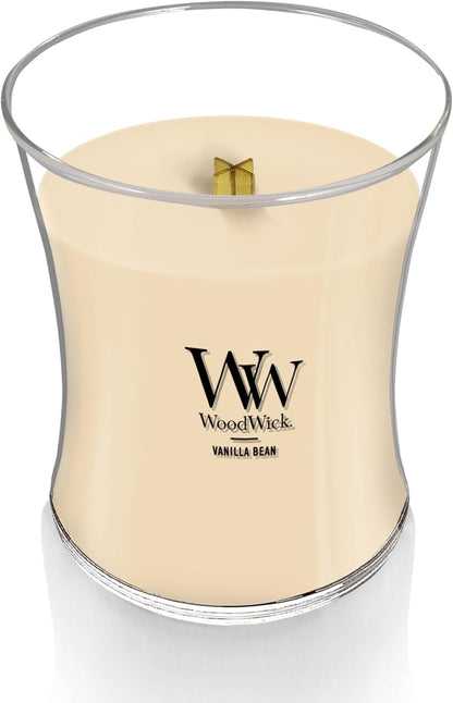 Woodwick Vanilla Bean Holiday Candle Gifts for Women and Men, 9.7 Oz Medium Hourglass Candle with Crackling Wick3