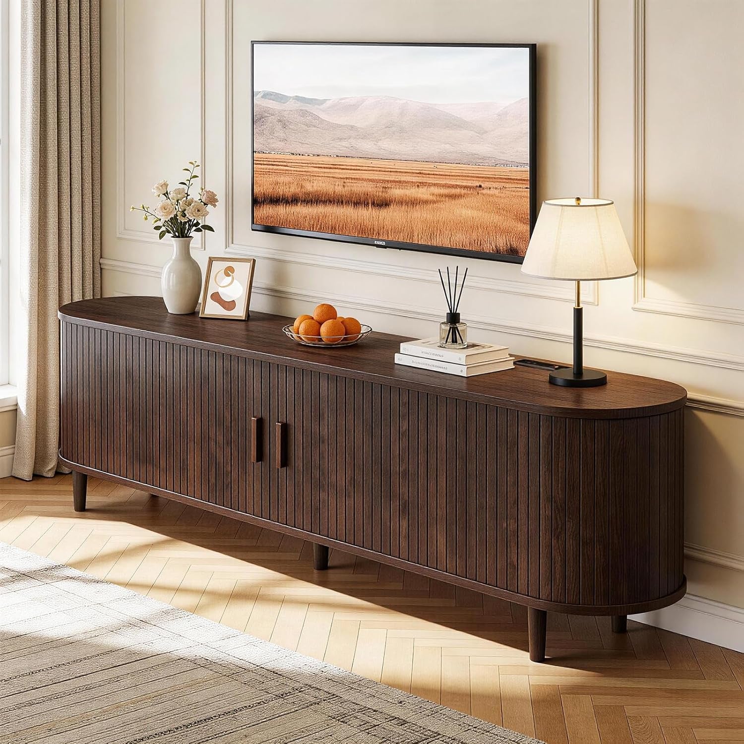 65-mid-century-modern-tv-stand-with-power-outlet-fluted-entertainment-center-with-storage-and-adjustable-shelves-wood-tv-console-with-sliding-doors-for-living-room-walnut