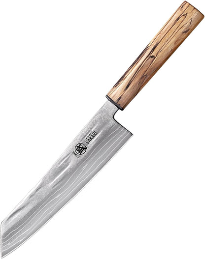 8 Inch Japanese Kiritsuke Chef Knife S35VN Damascus1