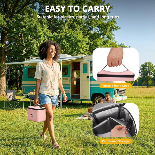 9-Speed Digital Hand Mixer Electric Handheld, 500W DC Motor | Kitchen Mixer for Cake Baking, Lightweight Egg Beaters with Stain-Resistant & Waterproof Storage Bag & 6 Accessories, Pink5