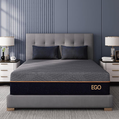 EGOHOME King 12 Inch Memory Foam Mattress for Back Pain Relief Medium Firm1