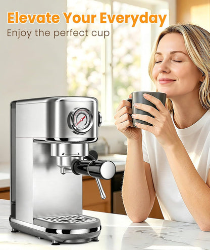 Espresso Machine with Milk Frother, 20 Bar Pressure Espresso Maker8